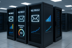 Infrastructure moderne d'hébergement d'e-mails avec réputation IP et délivrabilité