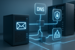 Infrastructure de serveur de messagerie avec éléments de réseau et de sécurité pour la représentation de la délivrabilité des e-mails