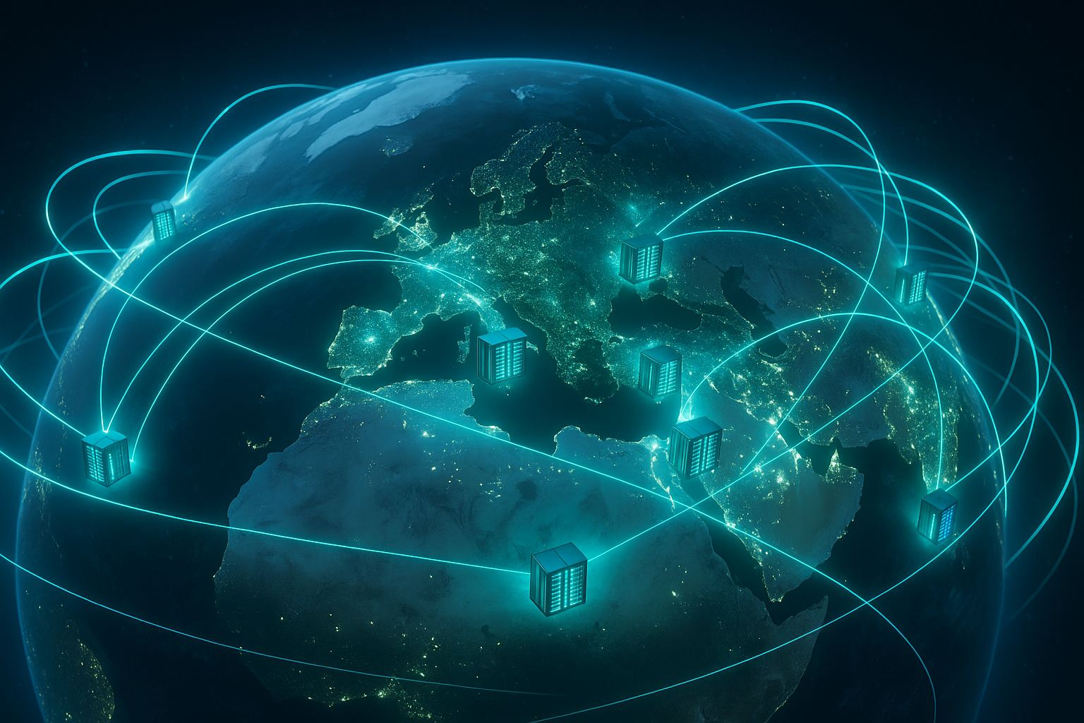 Réseau d'hébergement mondial pour les sites web internationaux avec emplacements de serveurs