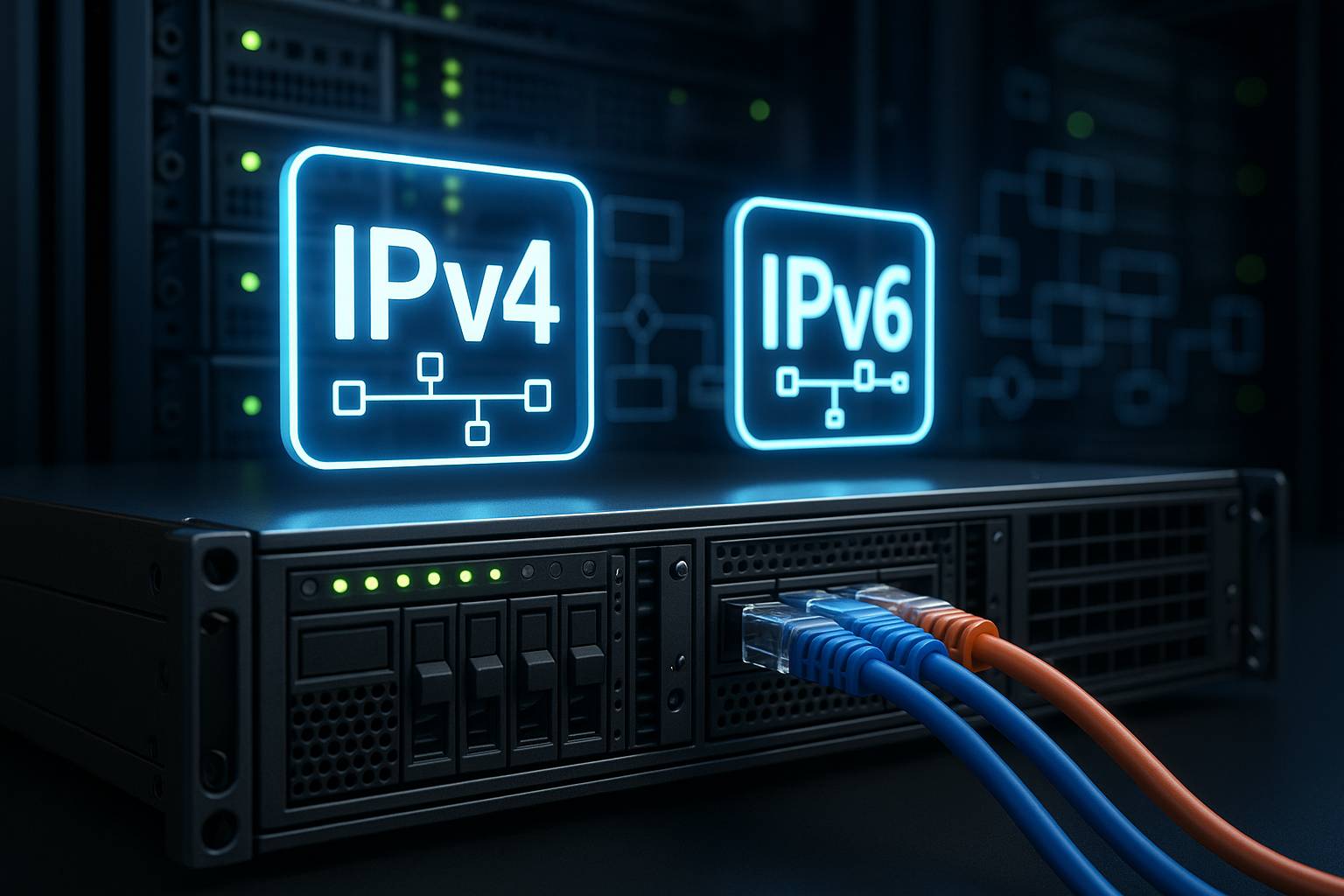 Serveur double pile avec hébergement IPv6 dans le centre de données