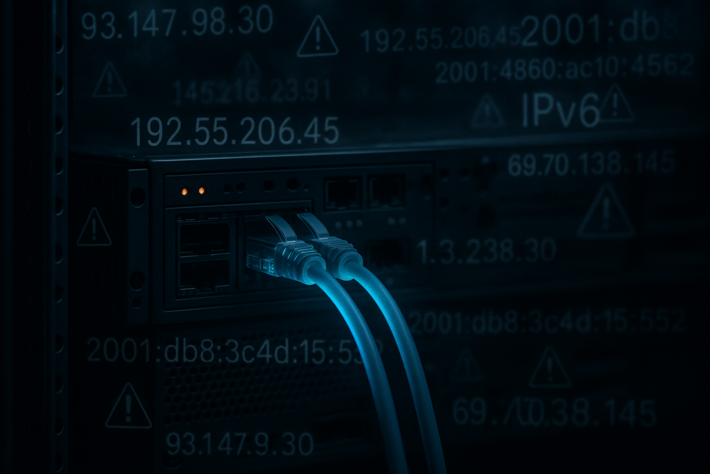 Serveur avec problèmes d'hébergement IPv6 dans un centre de données