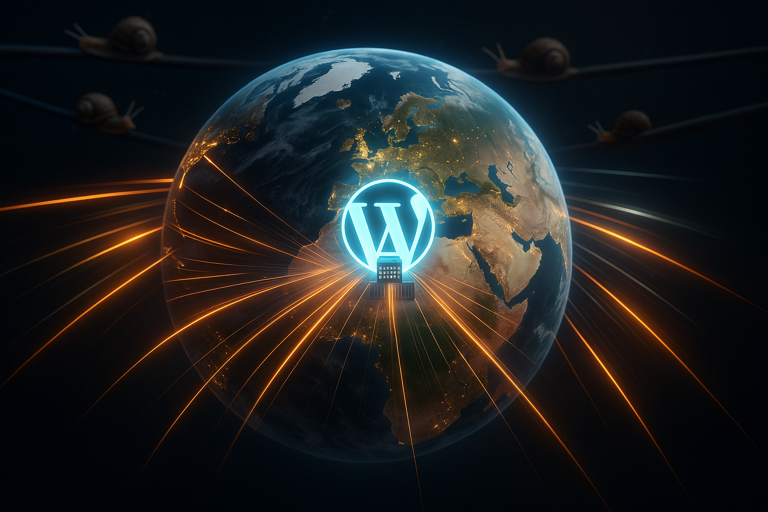 WordPress sans CDN lent pour les visiteurs internationaux Carte du monde