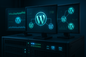 Serveur d'hébergement multisite WordPress avec surveillance des ressources