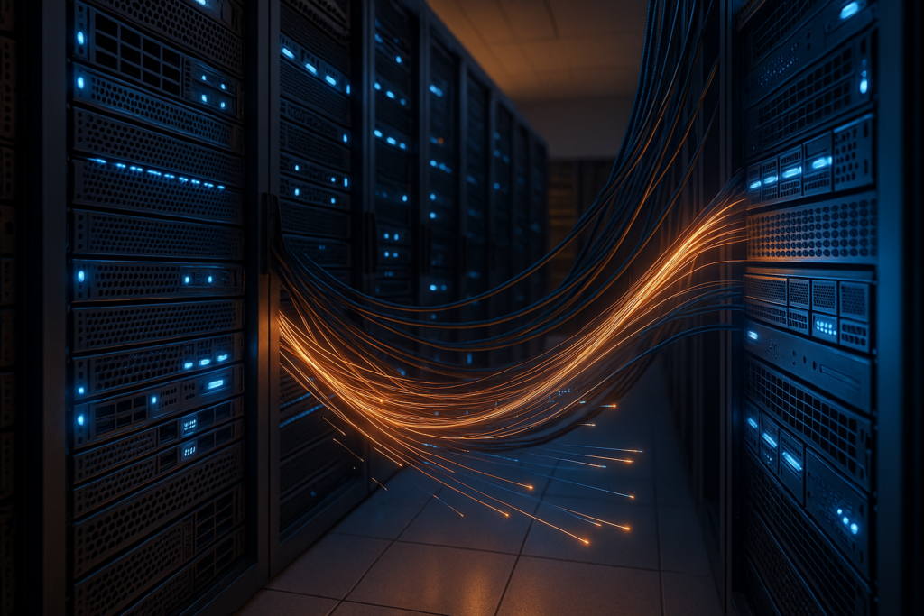 Serveur moderne avec des performances IOPS et une technologie de stockage élevées