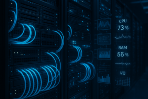 Serveur avec limites de ressources CPU, RAM et I/O Visualisation dans l'hébergement mutualisé