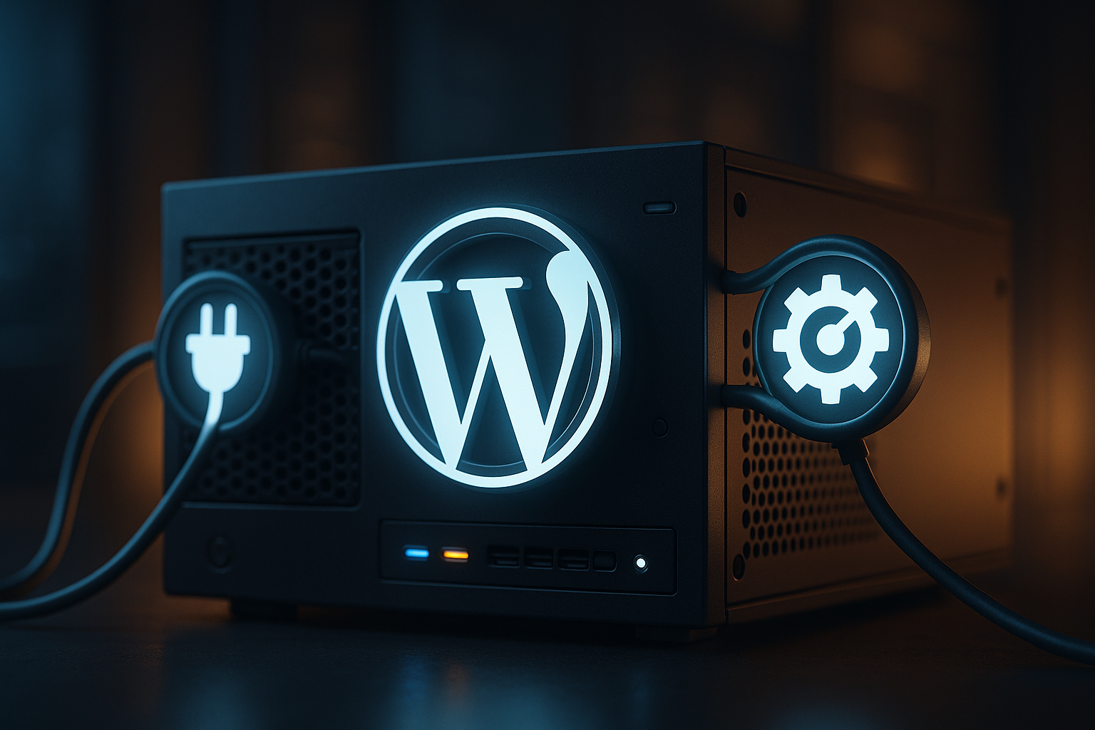 Illustration de l'architecture du plugin WordPress et de la charge du serveur