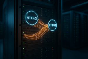 Serveurs d'hébergement web modernes avec optimisation du protocole HTTP/3 pour des performances élevées