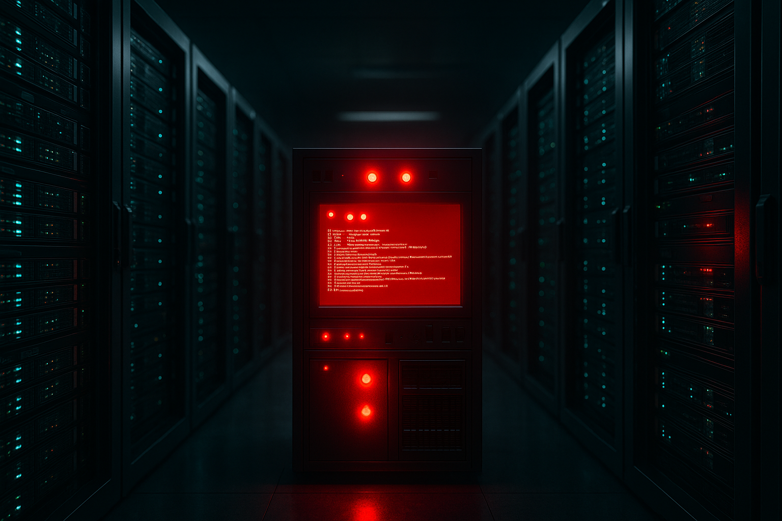 Erreur de serveur Kernel Panic sur un serveur d'hébergement dans un centre de données