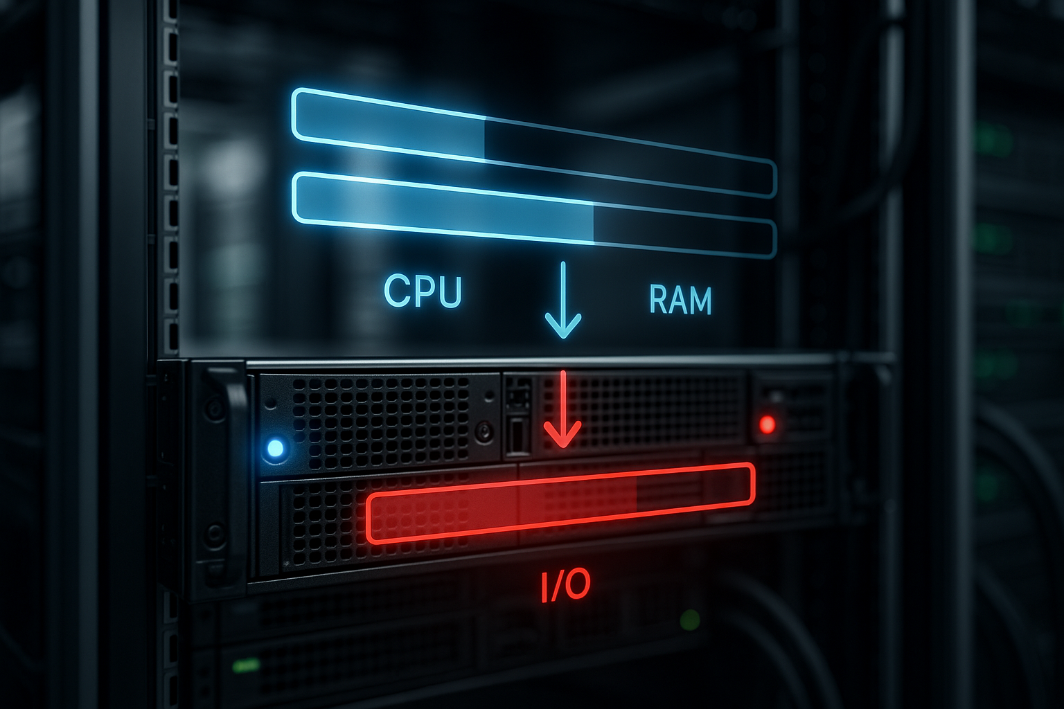 Contention des ressources du serveur dans l'hébergement avec conflits CPU et I/O