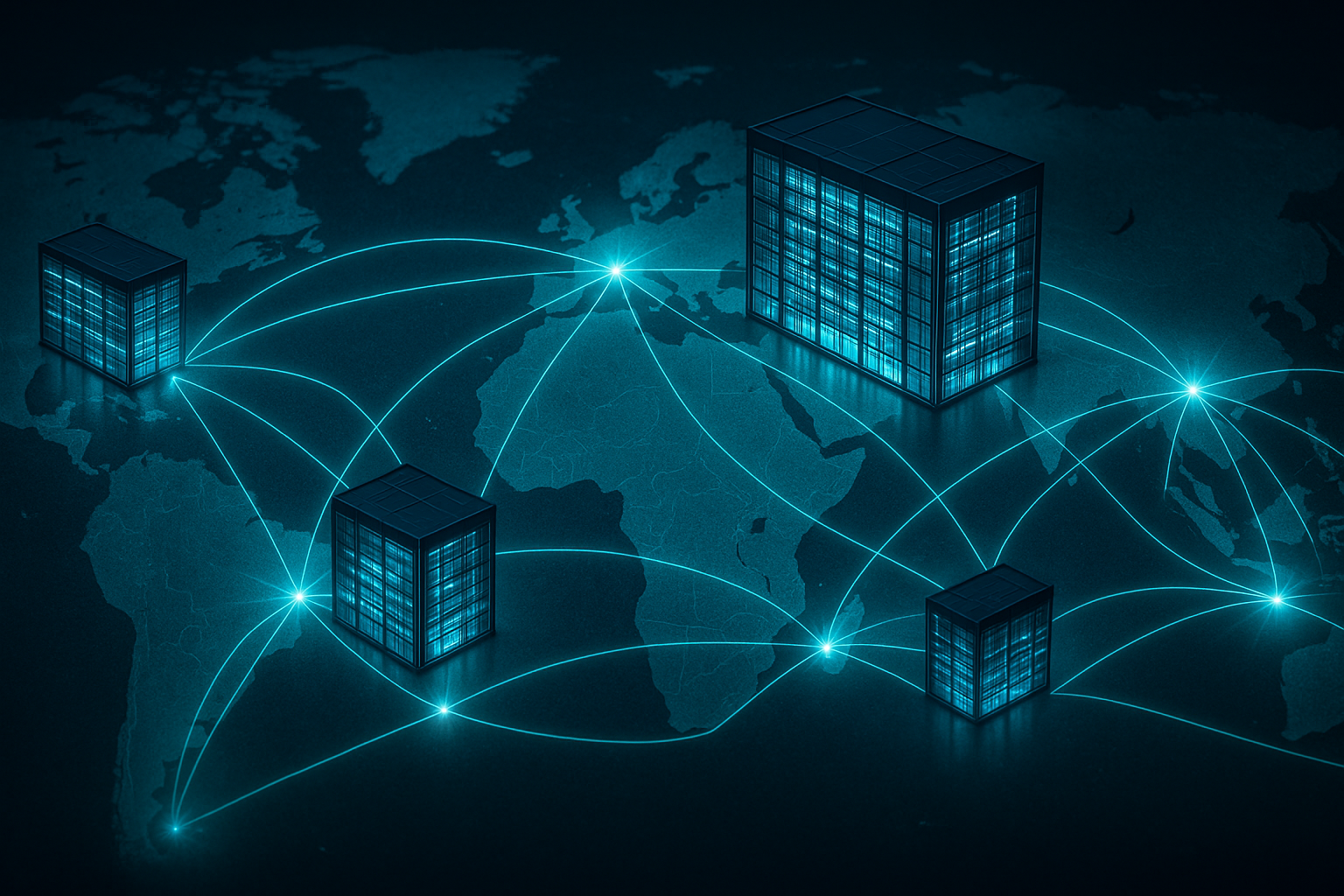 Réseau mondial DNS anycast avec centres de données connectés