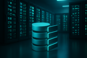 Un centre de données moderne avec un partitionnement visualisé des bases de données