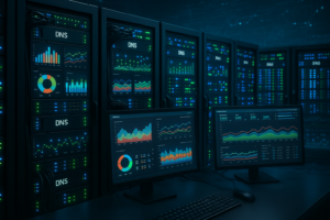 DNS Query Logging Tableau de bord d'analyse en mode d'hébergement avec monitoring en temps réel