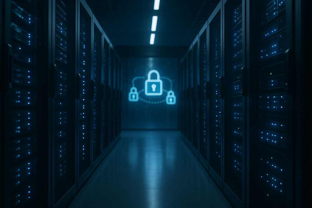 Centre de données avec serveurs DNS sécurisés pour les transferts de zones