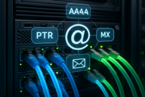 Reverse DNS Configuration IPv6 visualisée pour le serveur de messagerie