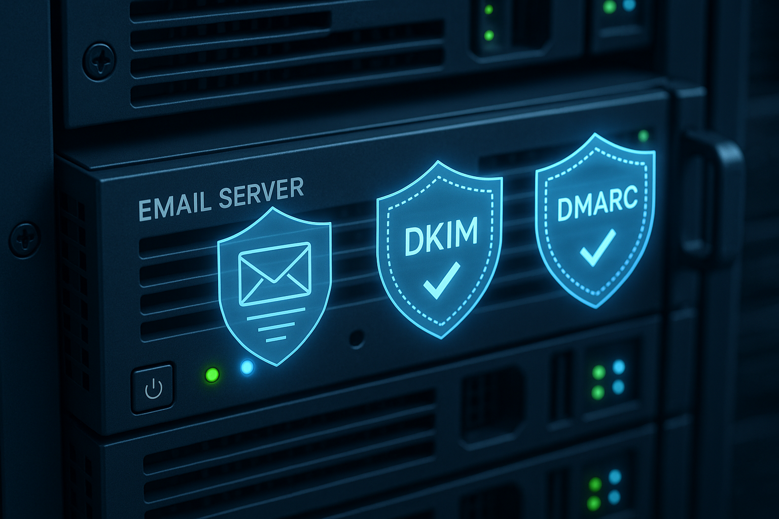 Serveur de messagerie avec alignement DKIM et protection DMARC dans le centre de données