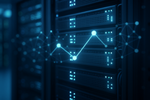 Racks de serveurs avec préchargement du résolveur DNS visualisé et optimisation du cache