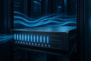Serveur moderne avec mémoire NVMe dans le centre de données