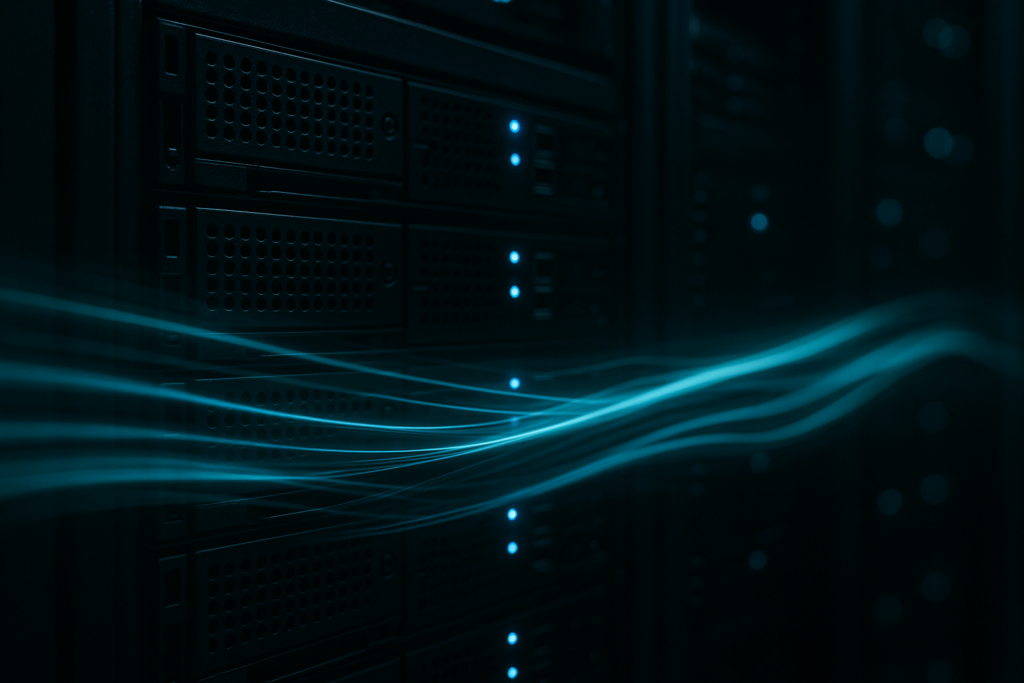 Racks de serveurs avec transmission de données TLS cryptée et visualisée