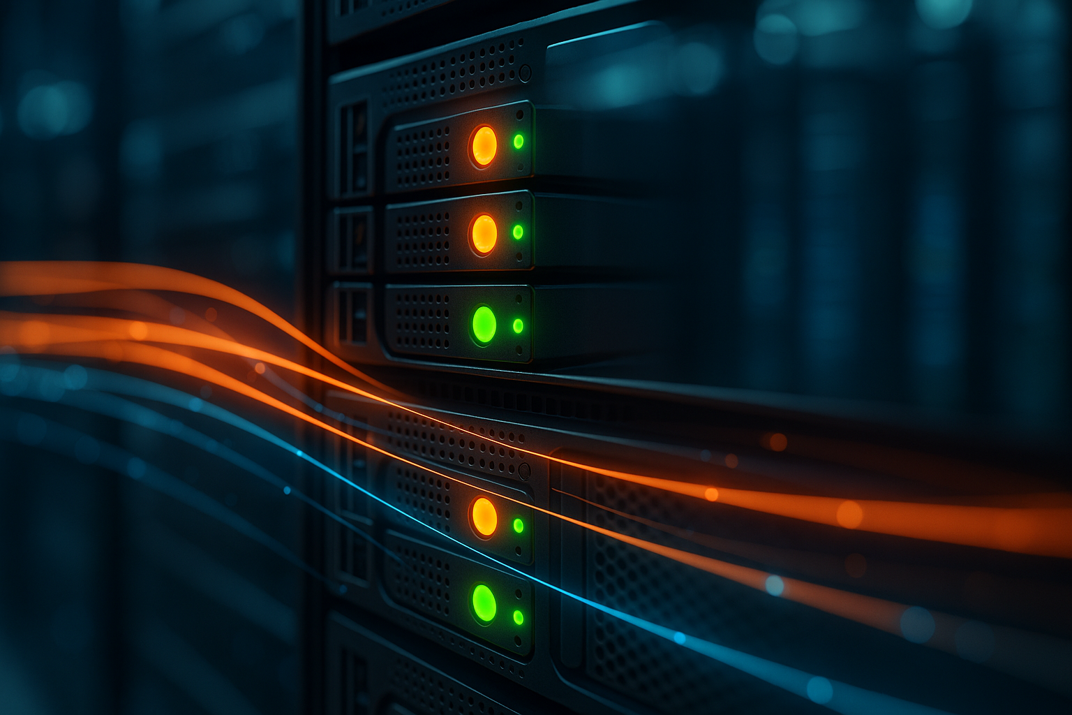 Rack de serveurs avec cache d'objets Redis pour des performances WordPress optimales