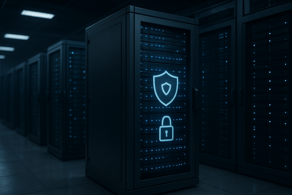 Serveur Redis sécurisé avec des ports fermés, hébergé dans un centre de données moderne