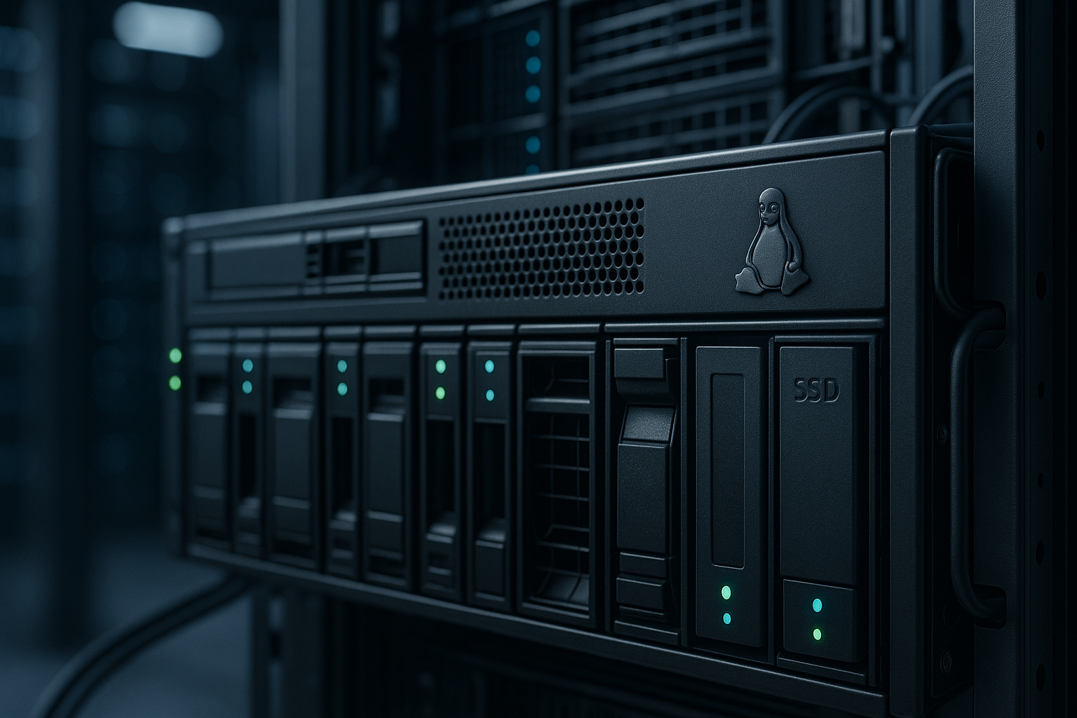 Serveurs d'hébergement Linux dotés de systèmes de fichiers Ext4 optimisés dans le centre de données
