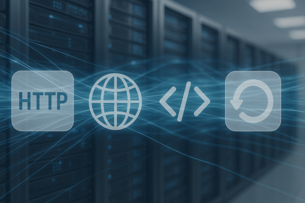 Illustration symbolique de l'en-tête HTTP « Cache-Control » et de la mise en cache par le navigateur dans un environnement serveur moderne