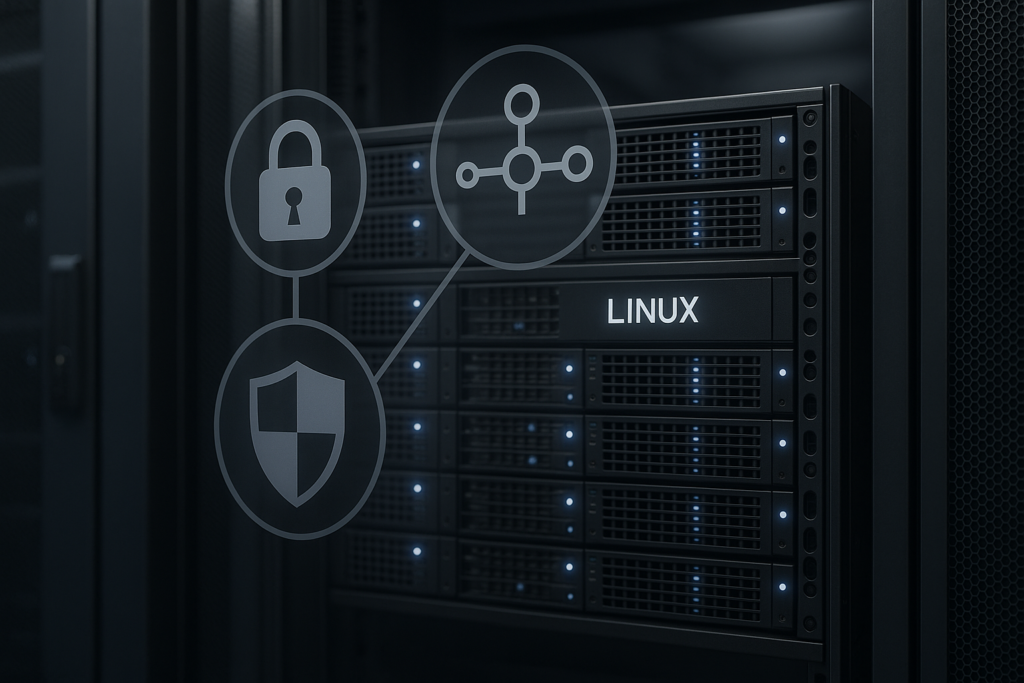 Serveur Linux sécurisé dans un centre de données, avec une attribution ciblée des droits via les « capabilities »
