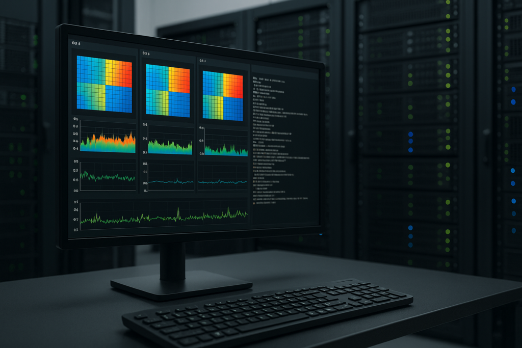 Serveur Linux équipé d'un outil de surveillance pour l'analyse des points chauds du processeur
