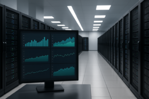 Serveur Linux dans le centre de données avec surveillance de la pression mémoire
