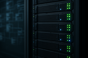 Rack de serveurs dans le centre de données pour l'optimisation de l'index de hachage adaptatif MariaDB