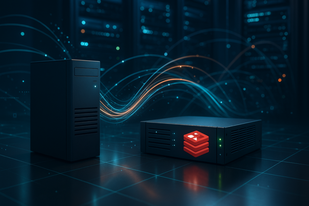 Application web photoréaliste avec flux de données Redis et infrastructure serveur