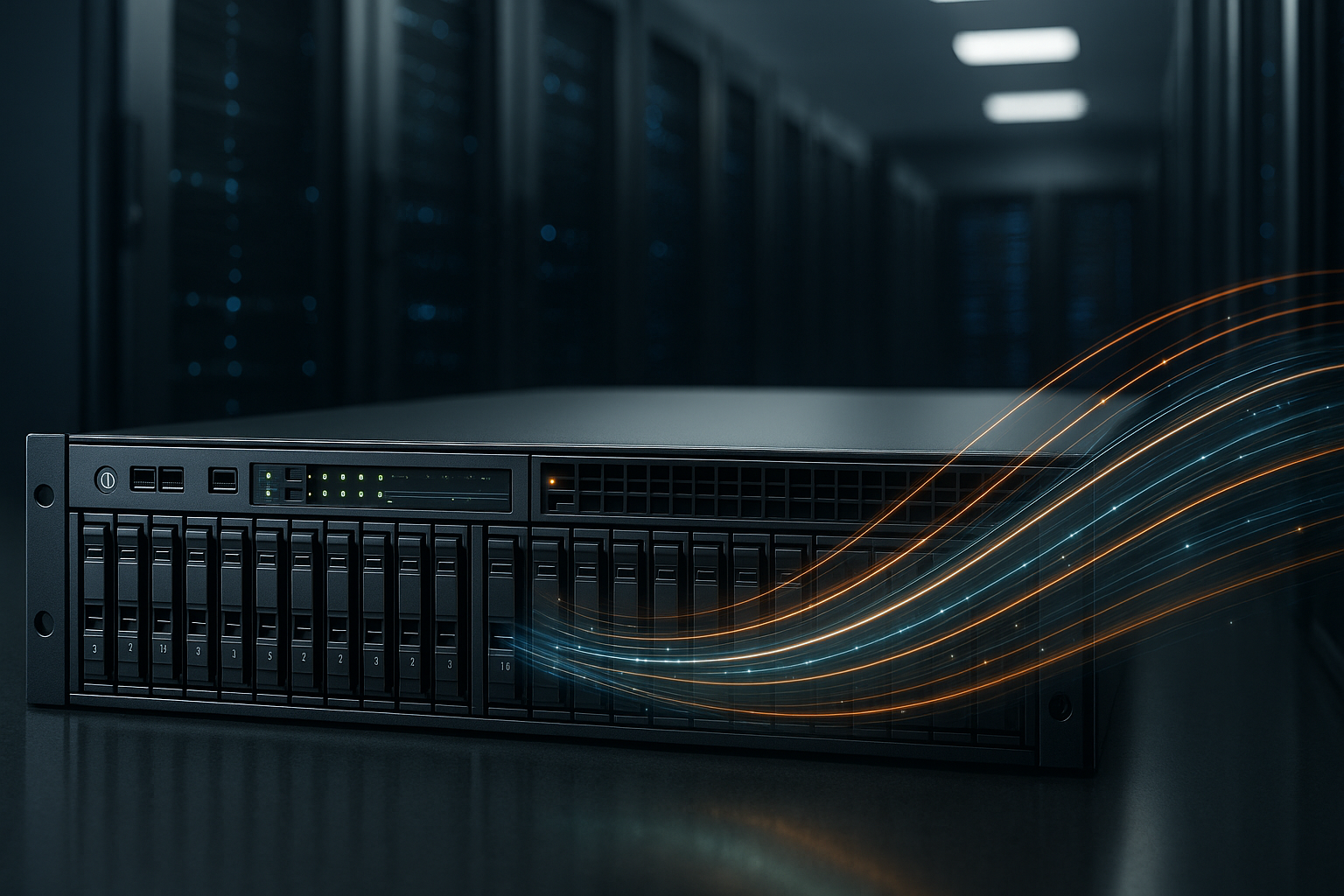 Serveur photoréaliste avec des flux de données illustrant le stockage de session Redis en PHP