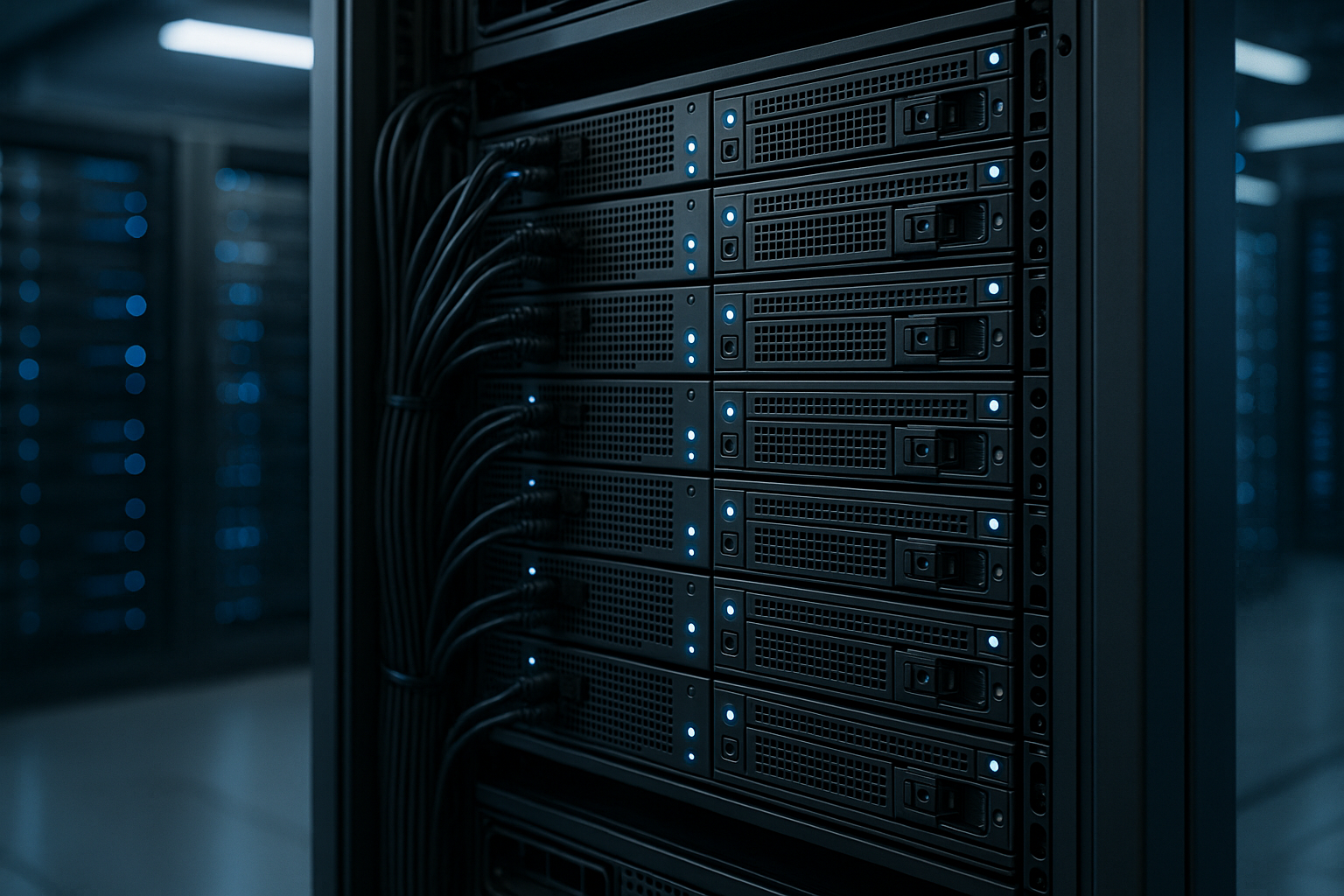 Serveur d'hébergement web photoréaliste dans un centre de données pour l'optimisation Sysctl